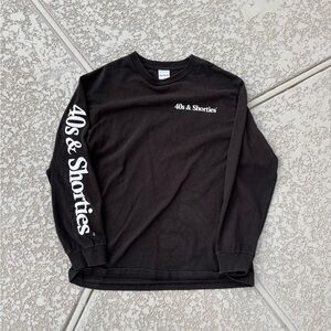 40s & Shorties Black Long Sleeve Shirt vintage